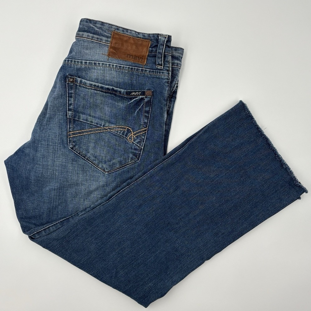 Mavi‎ Matt Jeans Mens 34x32 Relaxed Straight Leg Blue Denim Pants